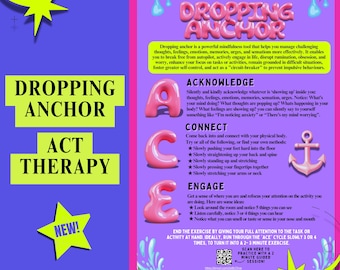 Acceptance and Commitment Therapy, Dropping Anchor Mindfulness Technique, coping skills, ACT, grounding, anxiety tool, teen mental health