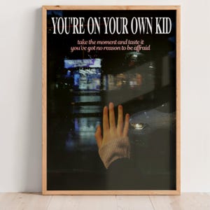 On Your Own Kid Print, Girly Wall Art, Dorm Room Decor, Swiftie Gift