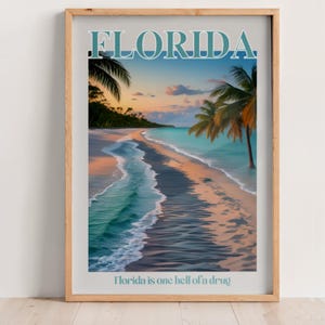 Florida Print, Girly Wall Art, Dorm Room Decor, Swiftie Gift