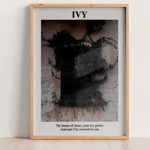 Ivy Print, Girly Wall Art, Dorm Room Decor, Swiftie Gift
