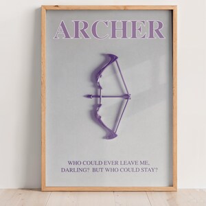 Archer Print, Girly Wall Art, Dorm Room Decor, Swiftie Gift