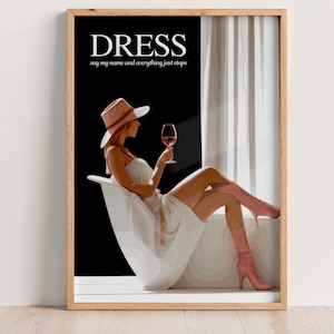 Dress Print, Girly Wall Art, Dorm Room Decor, Swiftie Gift