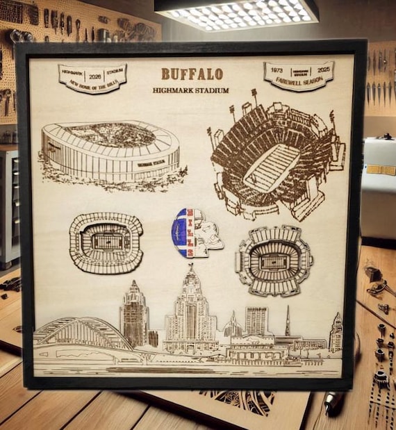 Highmark Stadium Farewell Season and New Home of the Bills Wall Art