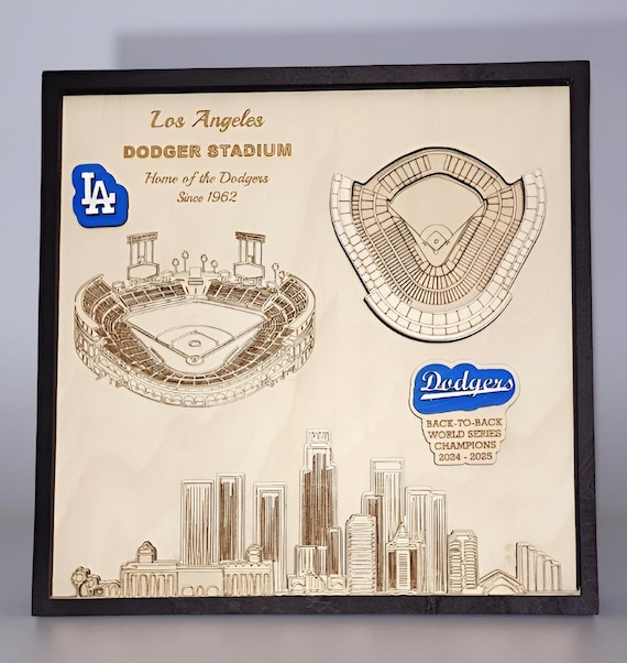 LA Dodgers Stadium Wood Art: LA Dodges Home, Sports Fan Gift