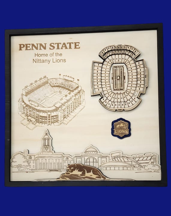 Penn State Stadium Wood Art: Beaver Stadium Nittany Lions Sports Fan
