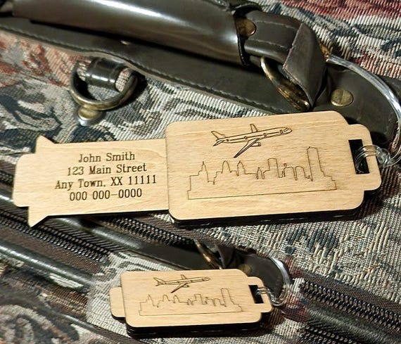 Personalized Luggage Tags - set of 2 ** Requires Custom Infromation. Please order from Esty store. Link is in the about section