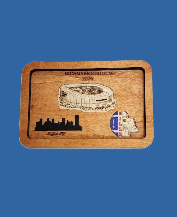 New Highmark Stadium Catchall Tray & Wall Art: Buffalo Bills Sports Decor