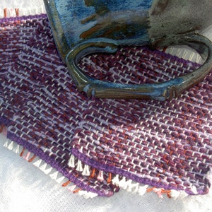 Eco Friendly Hand Woven Coasters Choose Your Own Colors, Set of 4 image 4