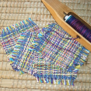 Choose Your Color Handwoven Coaster Set, Set of 4 image 10