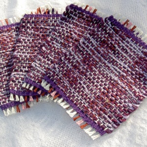 Choose Your Color Handwoven Coaster Set, Set of 4 image 8