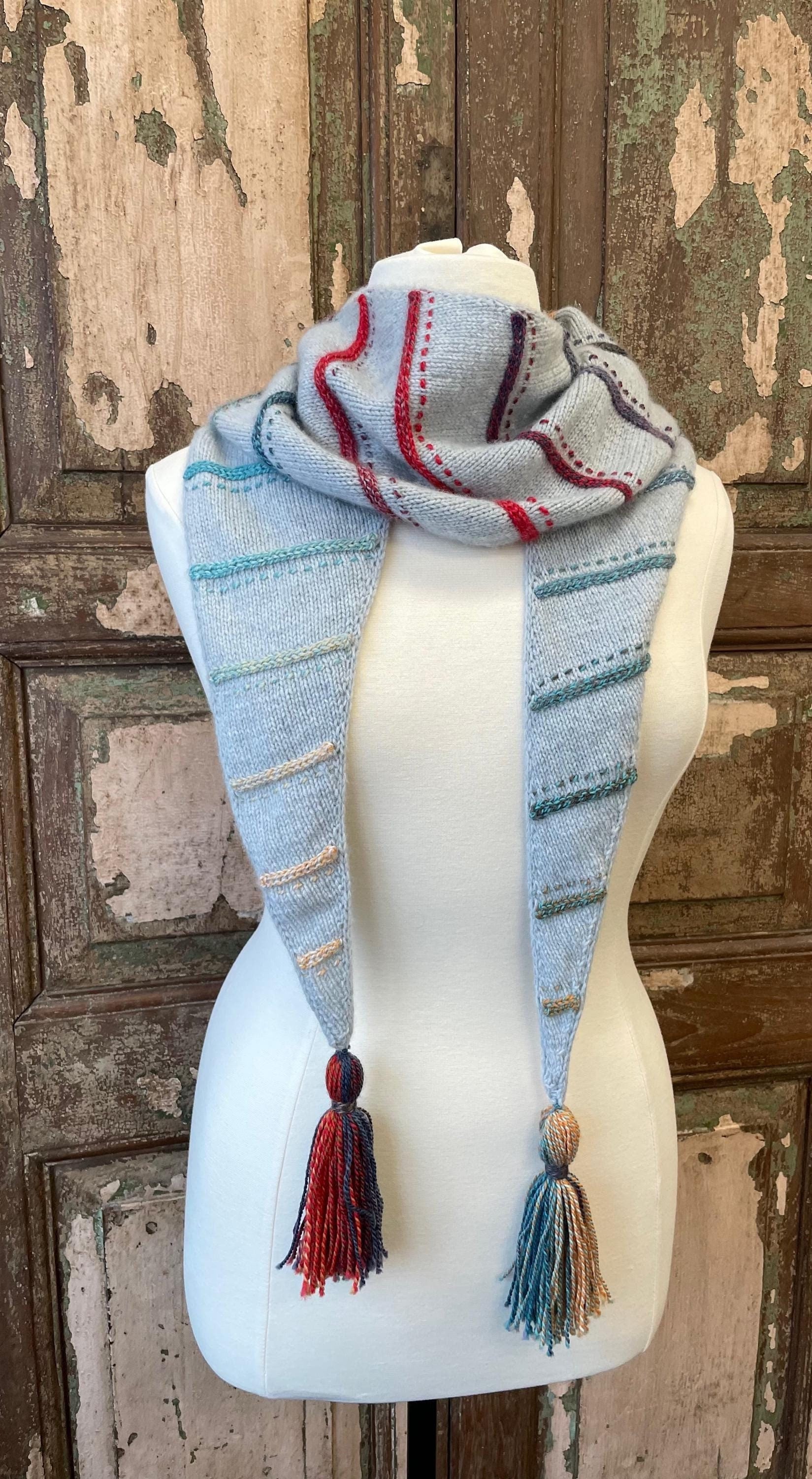 Hand Knit Scarf | Cashmere & Merino Wool