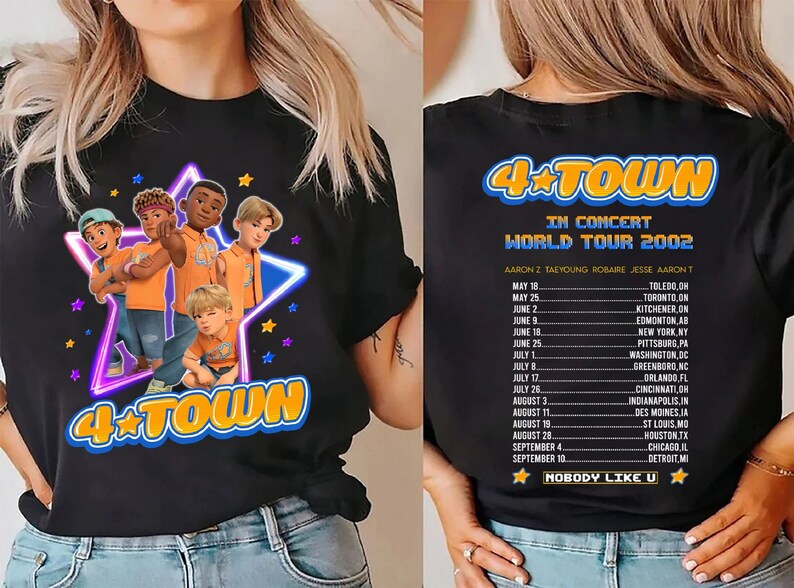 4 town world tour shirt