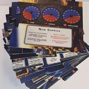 Battlestar Galactica - Combined map with ALL expansions, including Caprica!!! Made of 3 mm PVC and puzzle locks. Size 1470x630 mm!!!