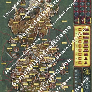 Mappa modulare Casa del Drago Il Trono di Spade/Westeros (versione creata dai fan). Realizzato in PVC da 3 mm e serrature puzzle.