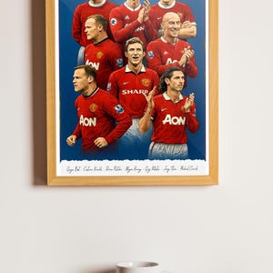Impresión de leyendas del Manchester United: Iconos del fútbol de Old Trafford (Descarga digital)