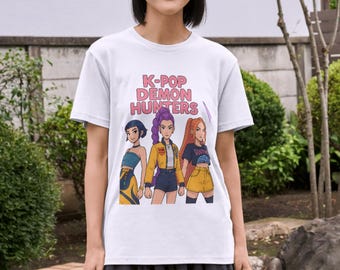 K-Pop Demon Hunters PNG | Anime Style Girl Group Digital Art for T-Shirts & Prints
