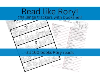 Rory Gilmore Coloring Bookshelf Reading Challenge | digital printable PDF PNG A4 US