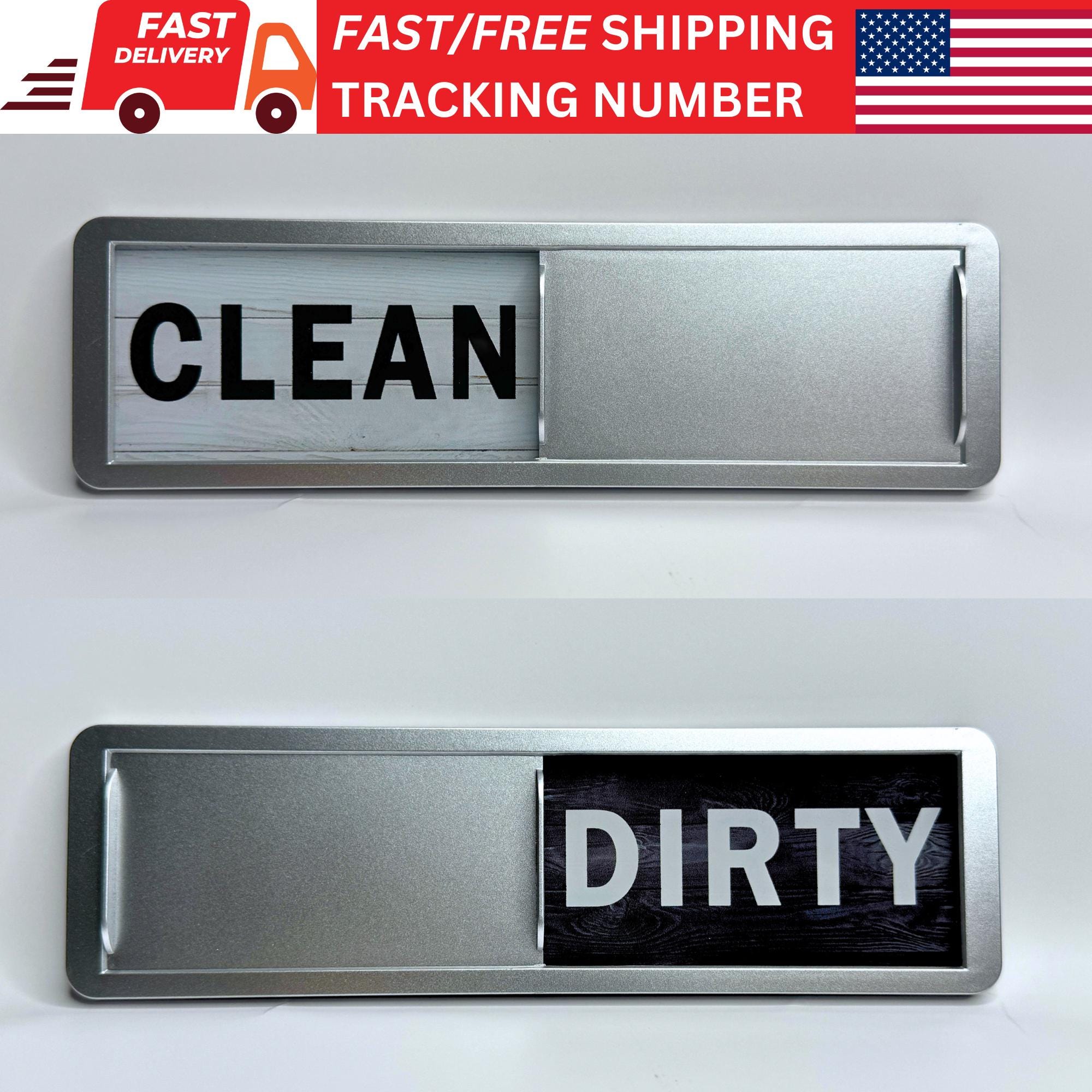 Dishwasher Signs Dishwasher Clean/Dirty Magnet Sign - Sliding Magnetic ...