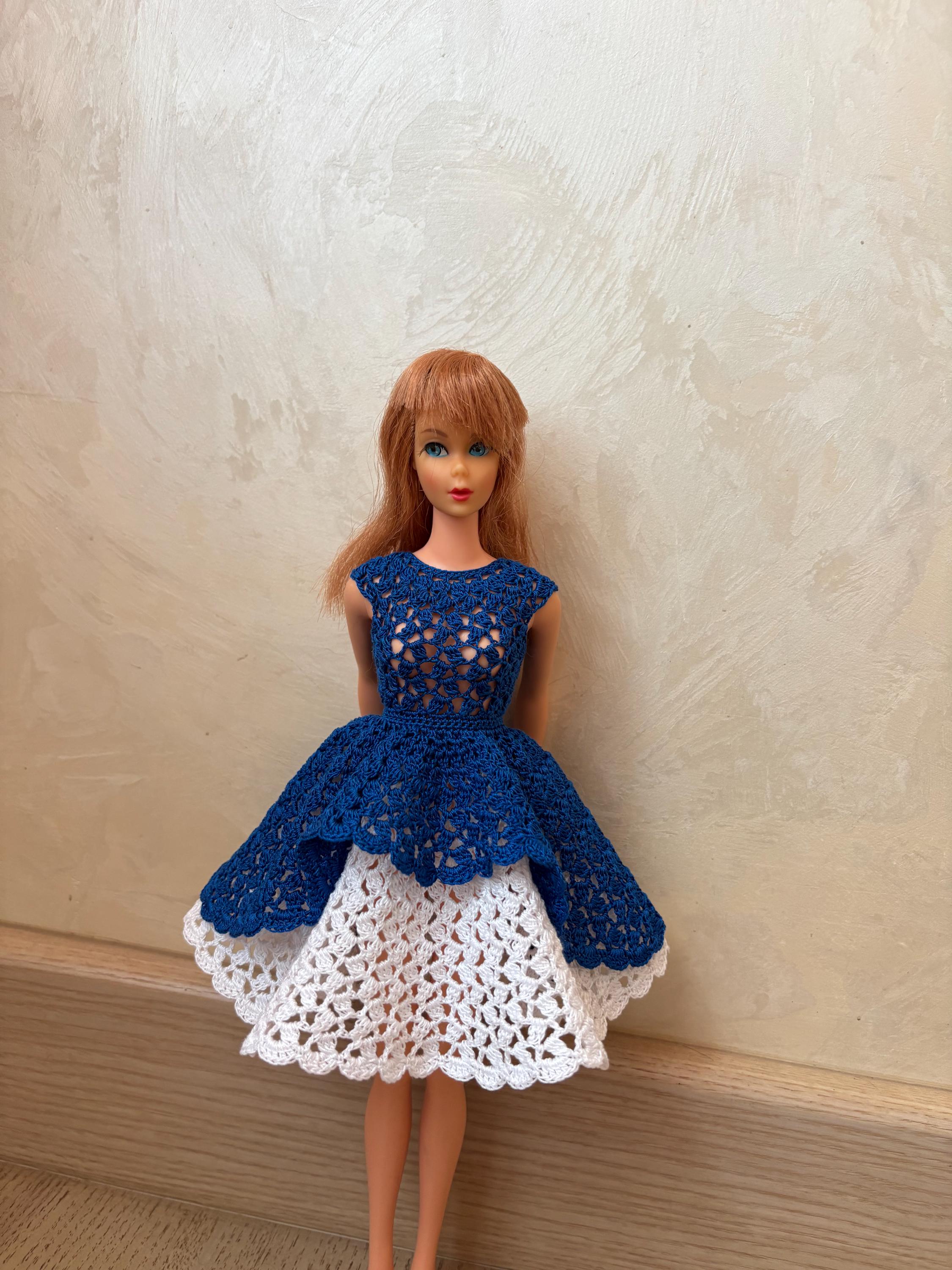 doll dress fashion Barbie Doll Clothing, Fashion Pack with Pink Puff Sleeve Dress & Accessories (1 Outfit)