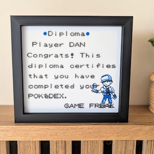 Pokédex Diploma Gen 1 3D Druck