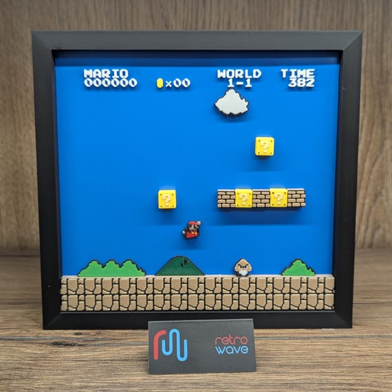 Magnetic Super Mario Bros World 1-1 Shadow Box-style 3D Print - Etsy