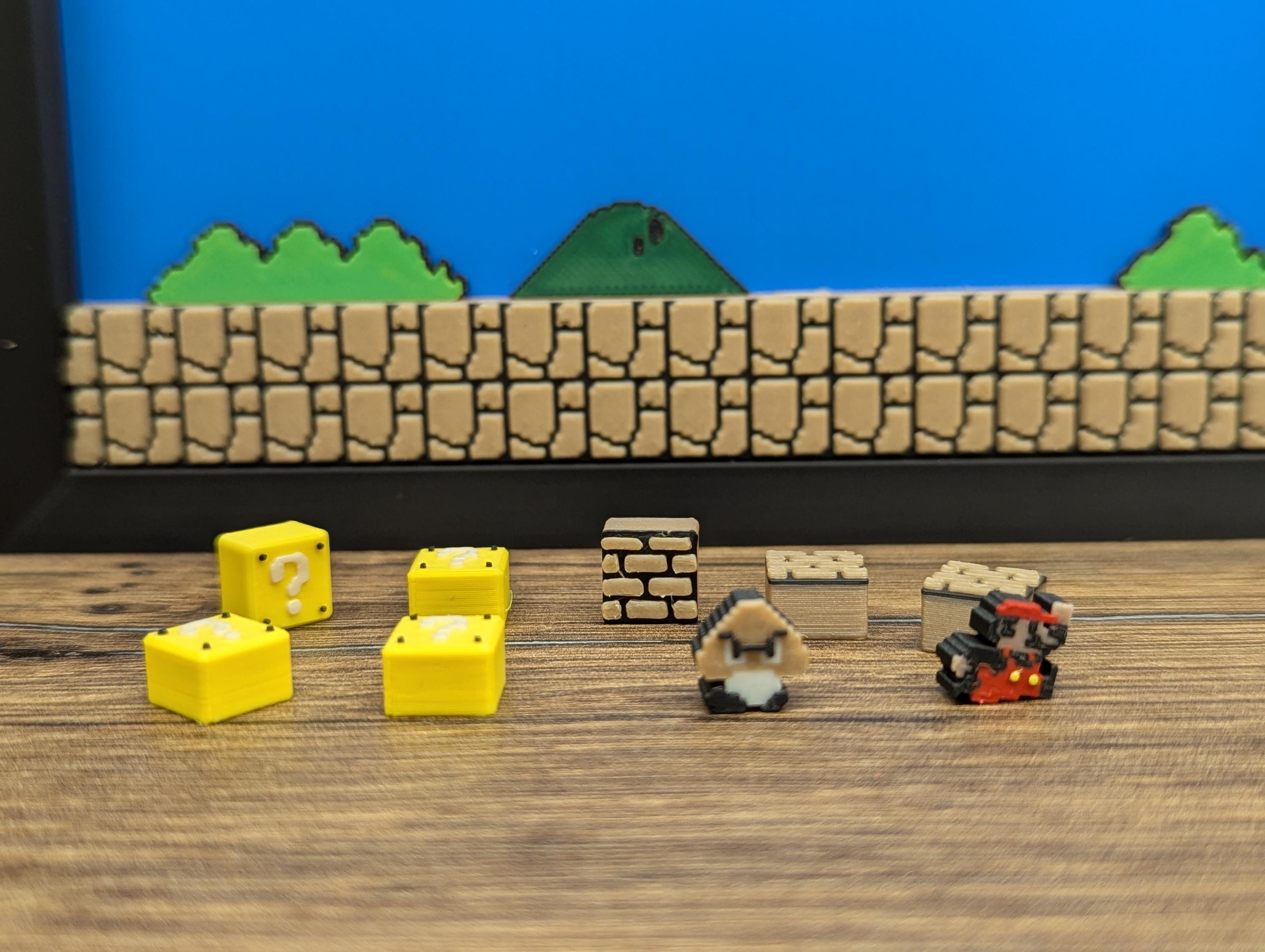 Magnetic Super Mario Bros World 1-1 Shadow Box-style 3D Print - Etsy
