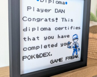Personalized Pokédex Diploma Gen 1 3D Print - Etsy