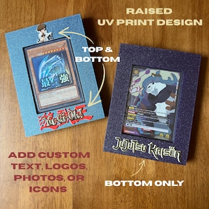 Top Loader Frame: Fits (3" x 4") Toploader - Wall Mountable, and KickStand. UV-resistant Acrylic. (Pokemon, One Piece, etc.)