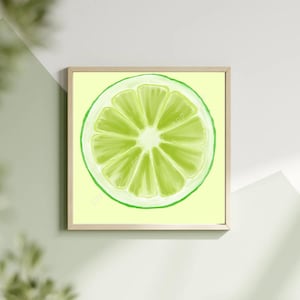 Fun Wall Art Lime Lemon Green Yellow Digital Download Wall Art Prints Trendy Cute Office Bar Cart Girly Art Doodle Hand Drawn Painted Sketch