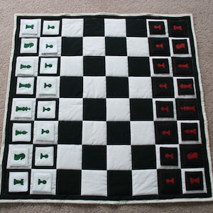 Checkers and Chess Game Pillow PDF quilt pattern - GamesToGo by ShannonMac Designs