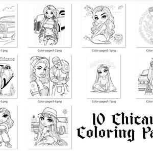 Printable Chicano Coloring Pages - Etsy