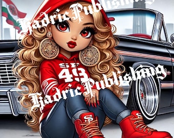 Sports 49nr Cholas - 12 fichiers clipart téléchargeables - art chicana