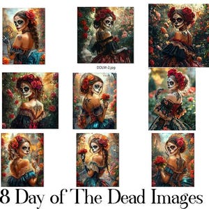 Dia de Los Muertos Day of The Dead 8 téléchargement Images Jpeg 300 dpi téléchargement image 1