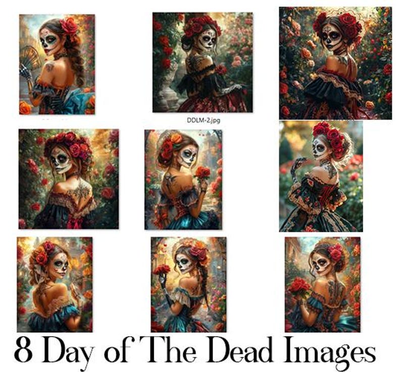 Dia de Los Muertos Day of The Dead 8 téléchargement Images Jpeg 300 dpi téléchargement image 1