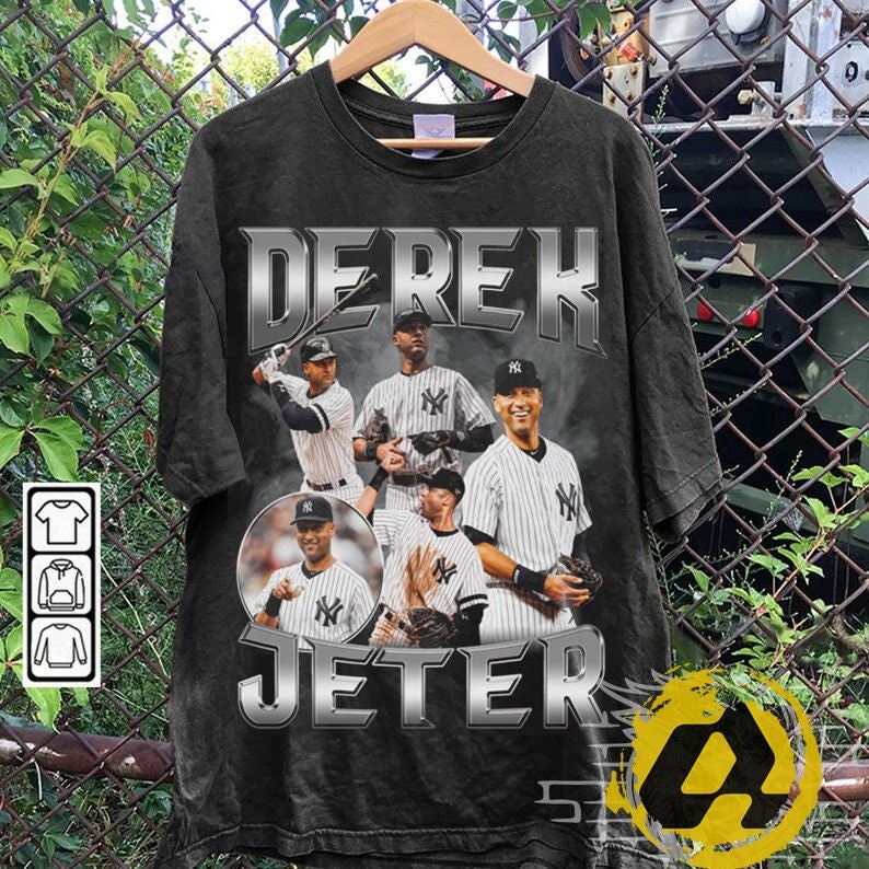 Vintage 90s Graphic Style Derek Jeter T-shirt Derek Jeter 