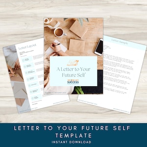 Letter to Your Future Self Template | Sample Letter + Writing Prompts | Self-Growth Tool