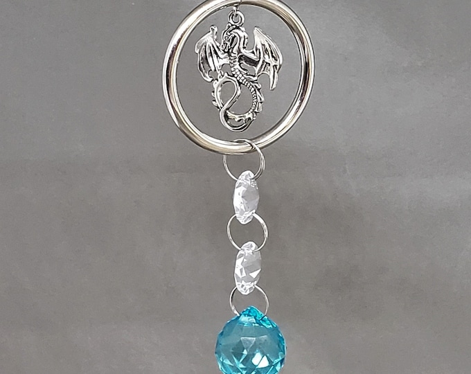 Crystal Suncatcher Blue Dragon Throat Chakra