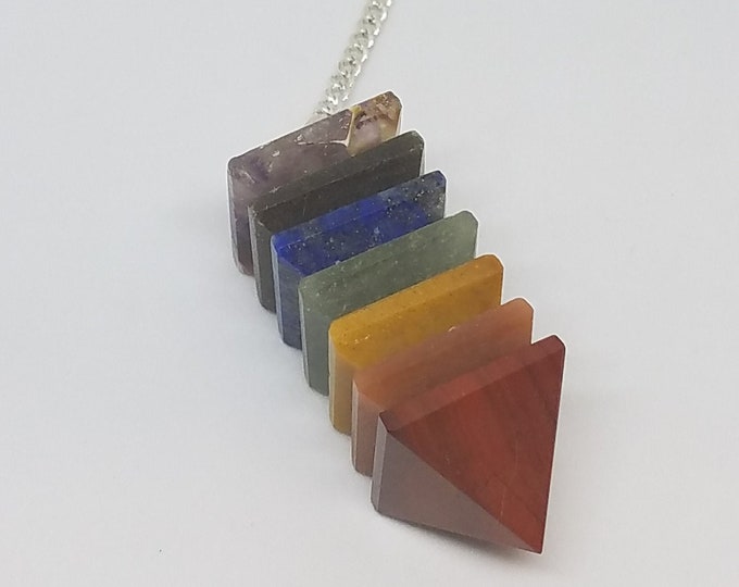 Stacked Stone Chakra Pendulum