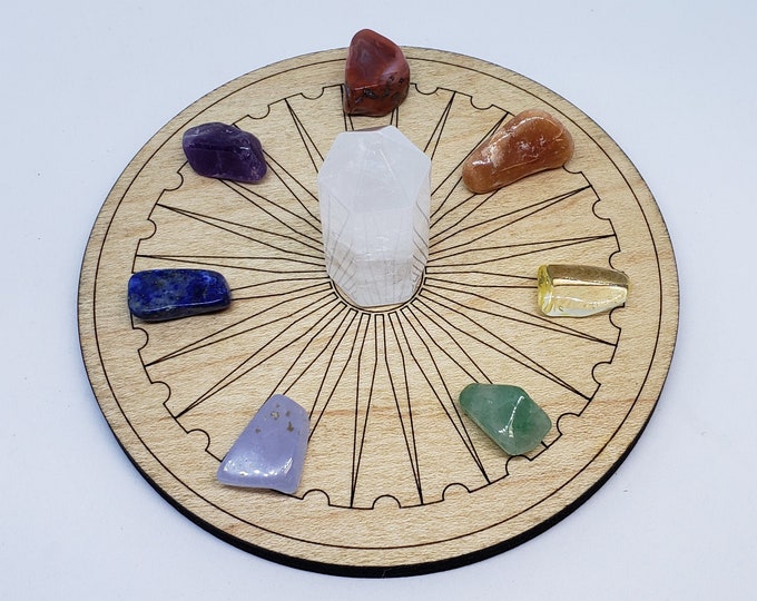 Crystal Grid Kit Mini - Chakra Balancing -Ashoka Chakra Grid