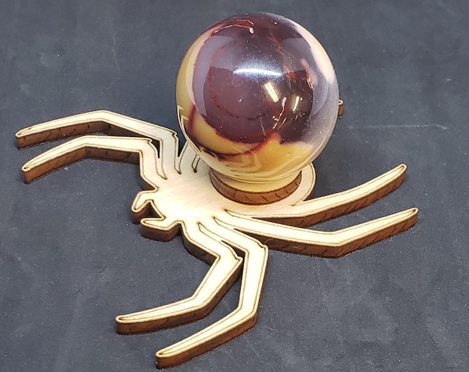 Sphere Stand - Laser Cut Wooden Spider