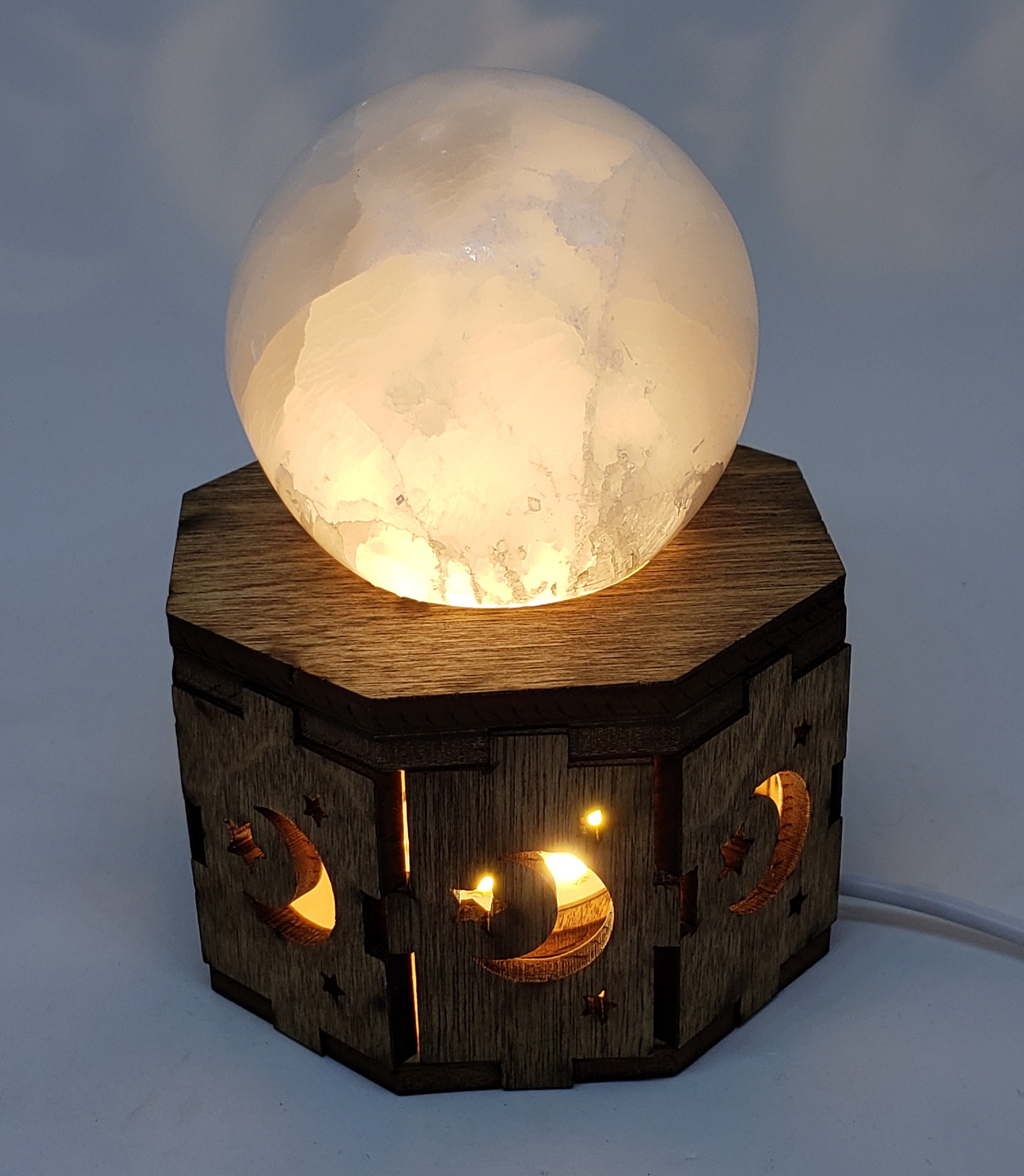 Lighted Sphere Stand, Laser Cut led Sphere Holder