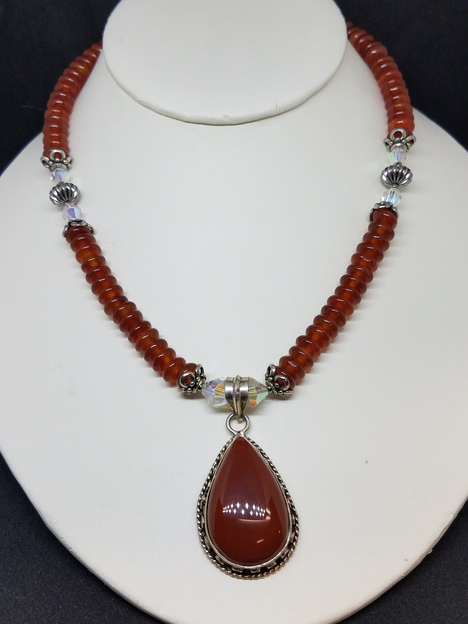 Carnelian Necklace N256 Etsy