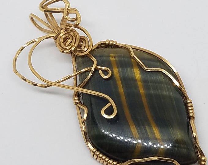 Blue Tiger Eye Pendant-P053