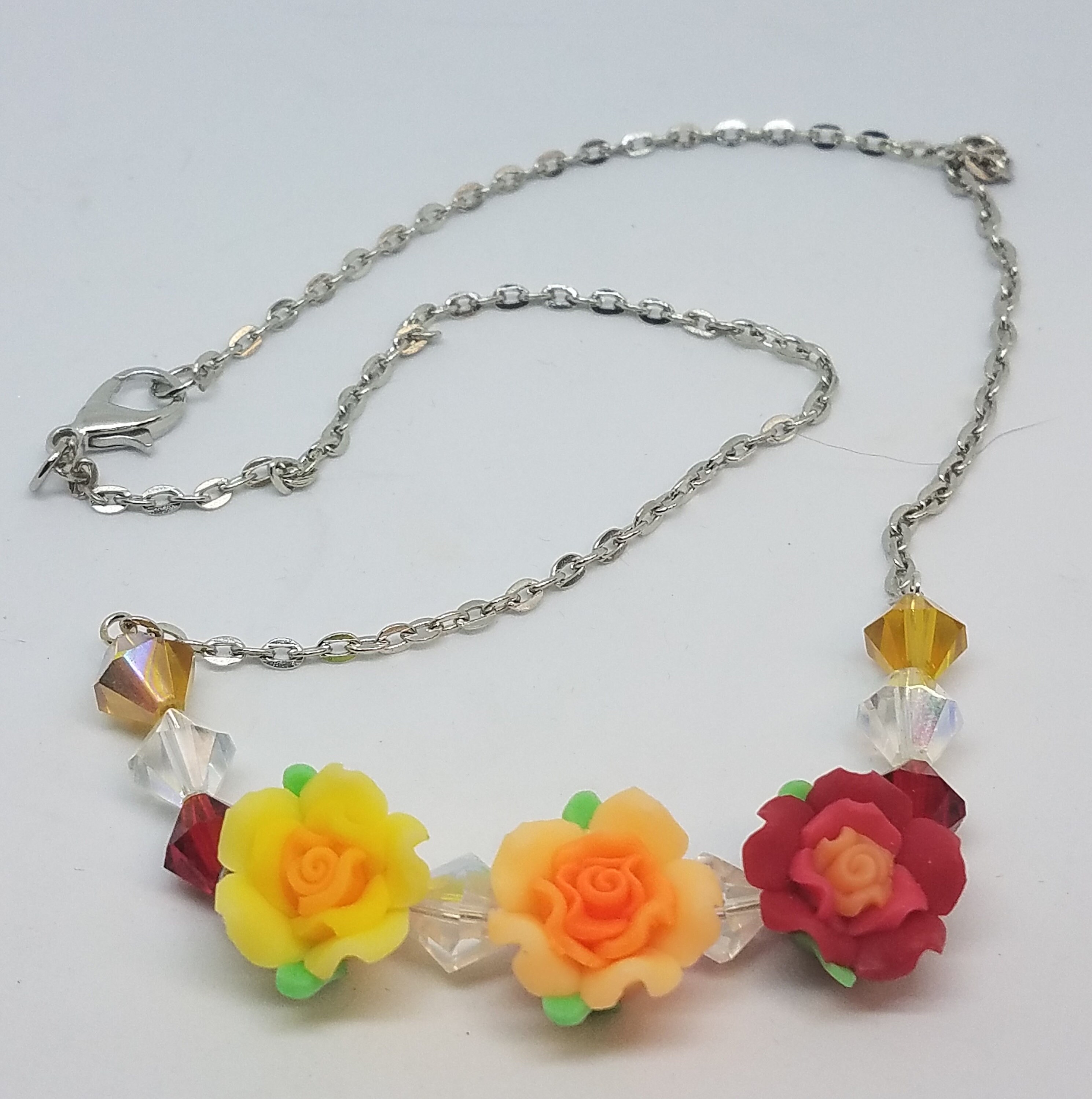 Polymer Clay Flower Necklace N200