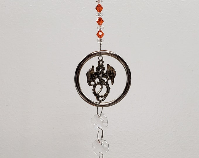 Suncatcher, Orange Sacral Chakra Dragon