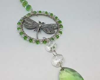 Sun catcher, Crystal, Hanging, Dragonfly