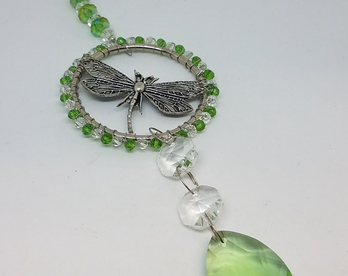 Sun catcher, Crystal, Hanging, Dragonfly