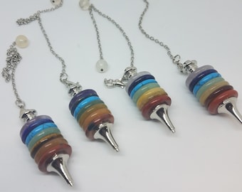 Stacked Stone Chakra Pendulum