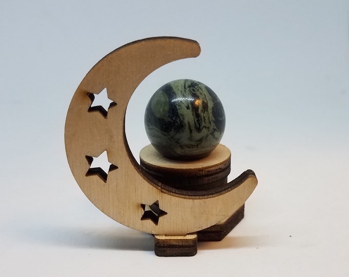 Sphere Stand - Wood - Laser Cut - Mini Moon - Sphere Holder