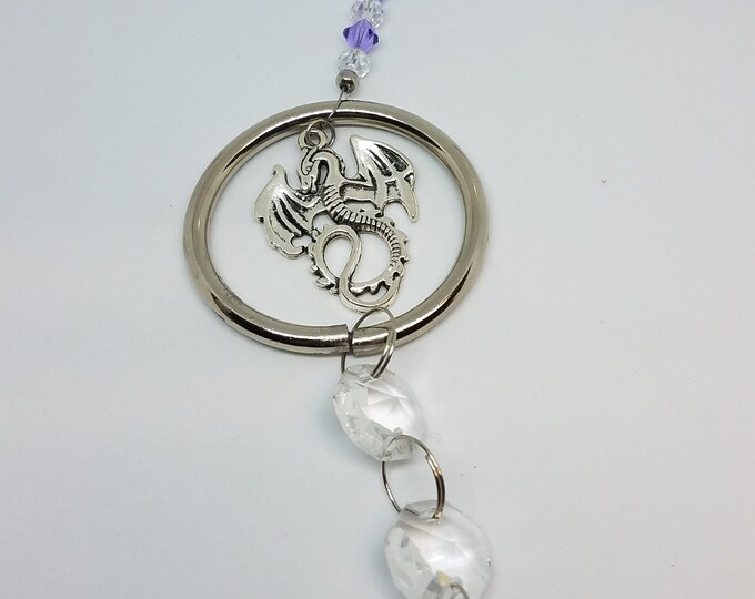 Suncatcher Crystal Dragon Crown Chakra Purple